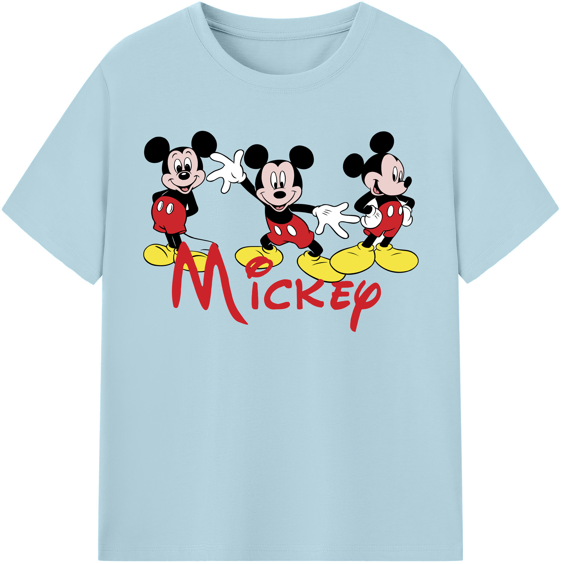 （画像用） ミッキーマウス Mickey Mouse 綿100％半袖Tシャツ（フロントプリント）